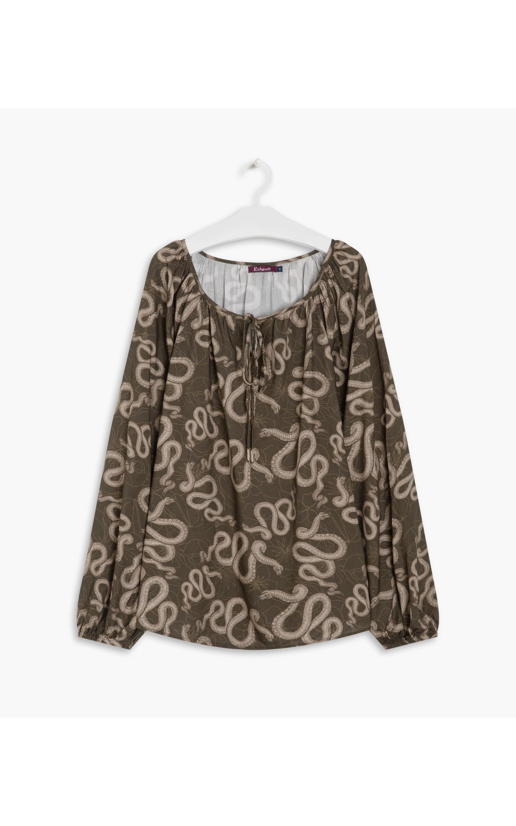 Blusa Georgia Cobra Viscose Verde Army