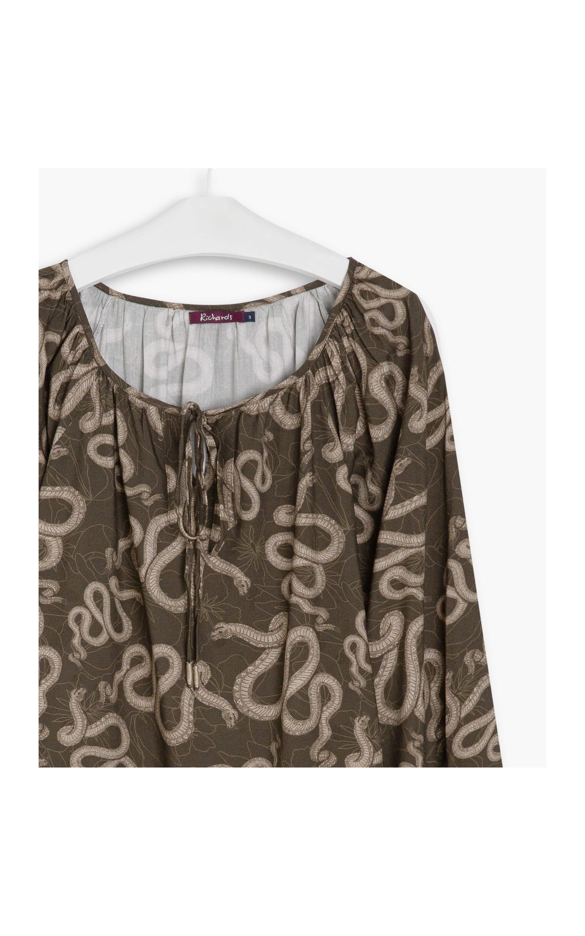 Blusa Georgia Cobra Viscose Verde Army