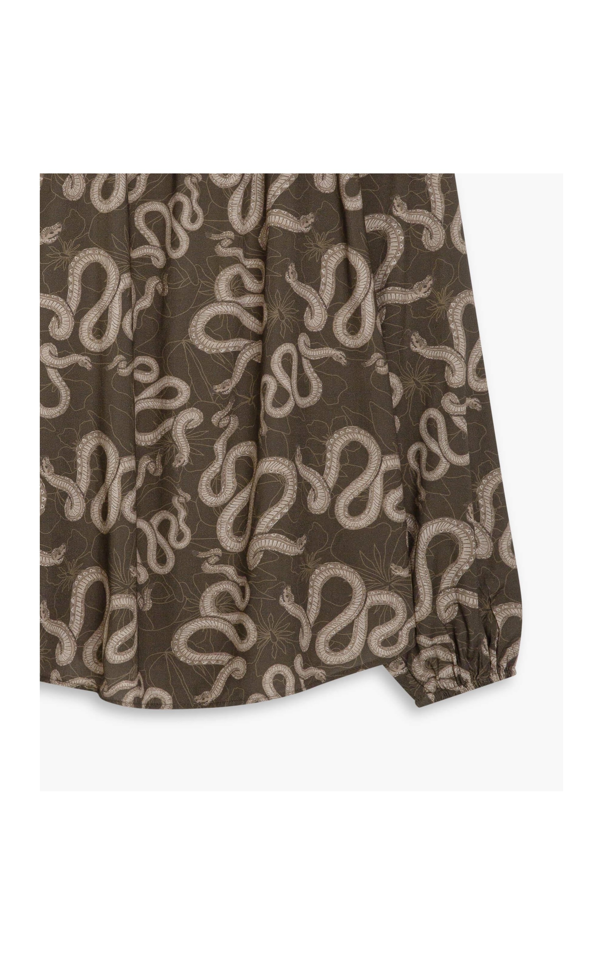 Blusa Georgia Cobra Viscose Verde Army