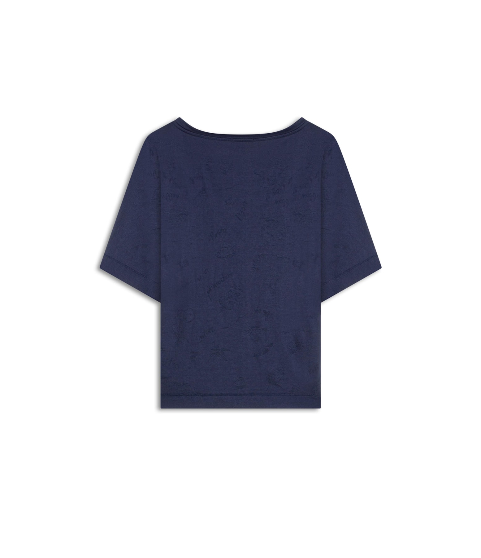 Blusa Hera Devore Viaggio Marinho