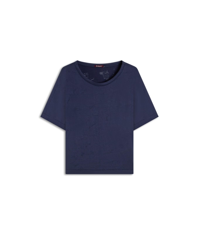 Blusa Hera Devore Viaggio Marinho