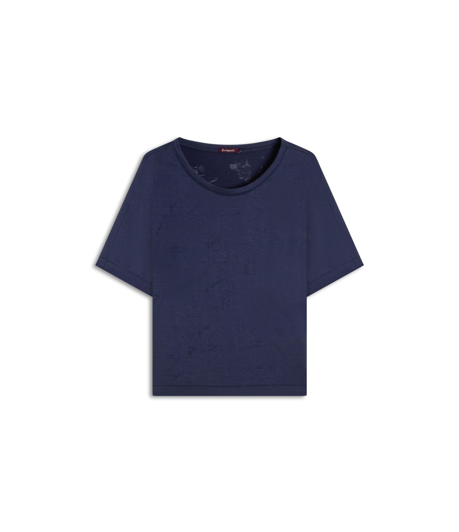 Blusa Hera Devore Viaggio Marinho