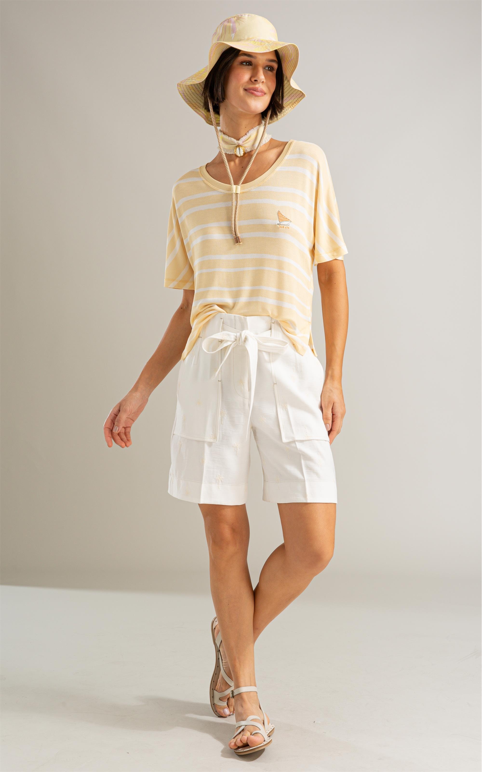 Blusa Hera Estampa Bluejay Amarelo