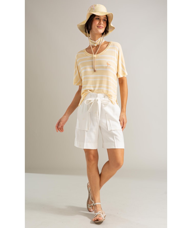 Blusa Hera Estampa Bluejay Amarelo