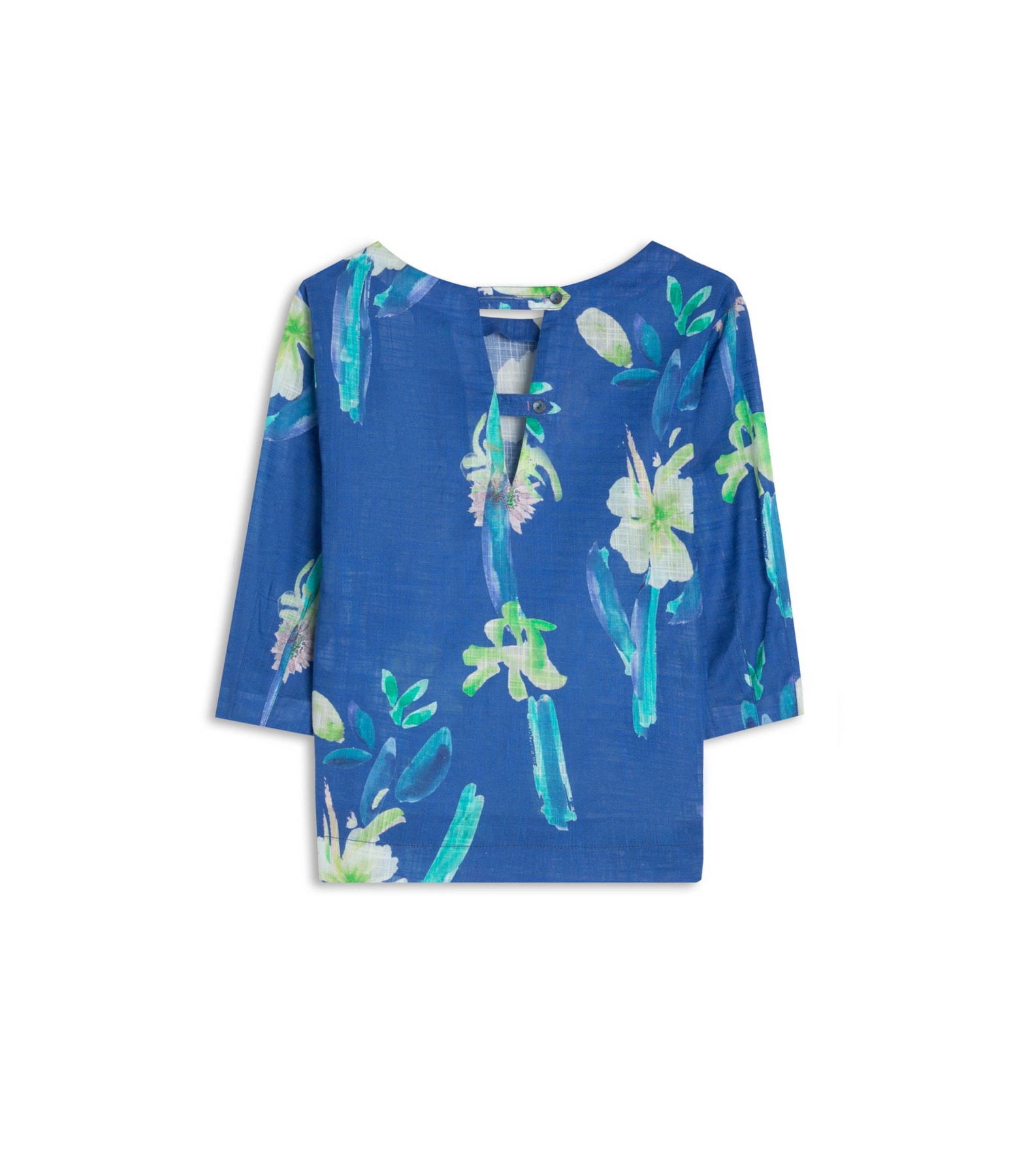 Blusa Isla Florish Algodao Azul Bic