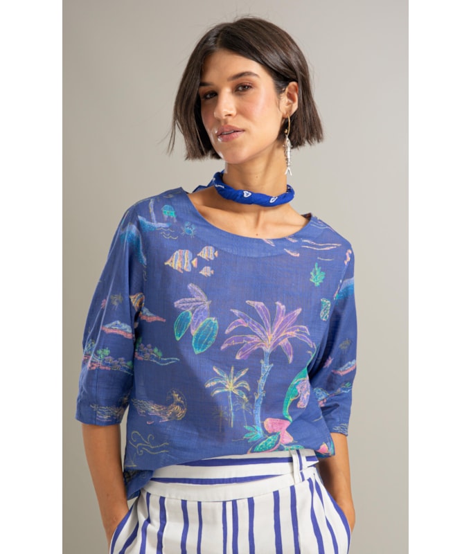 Blusa Isla Jangada Algodao Royal