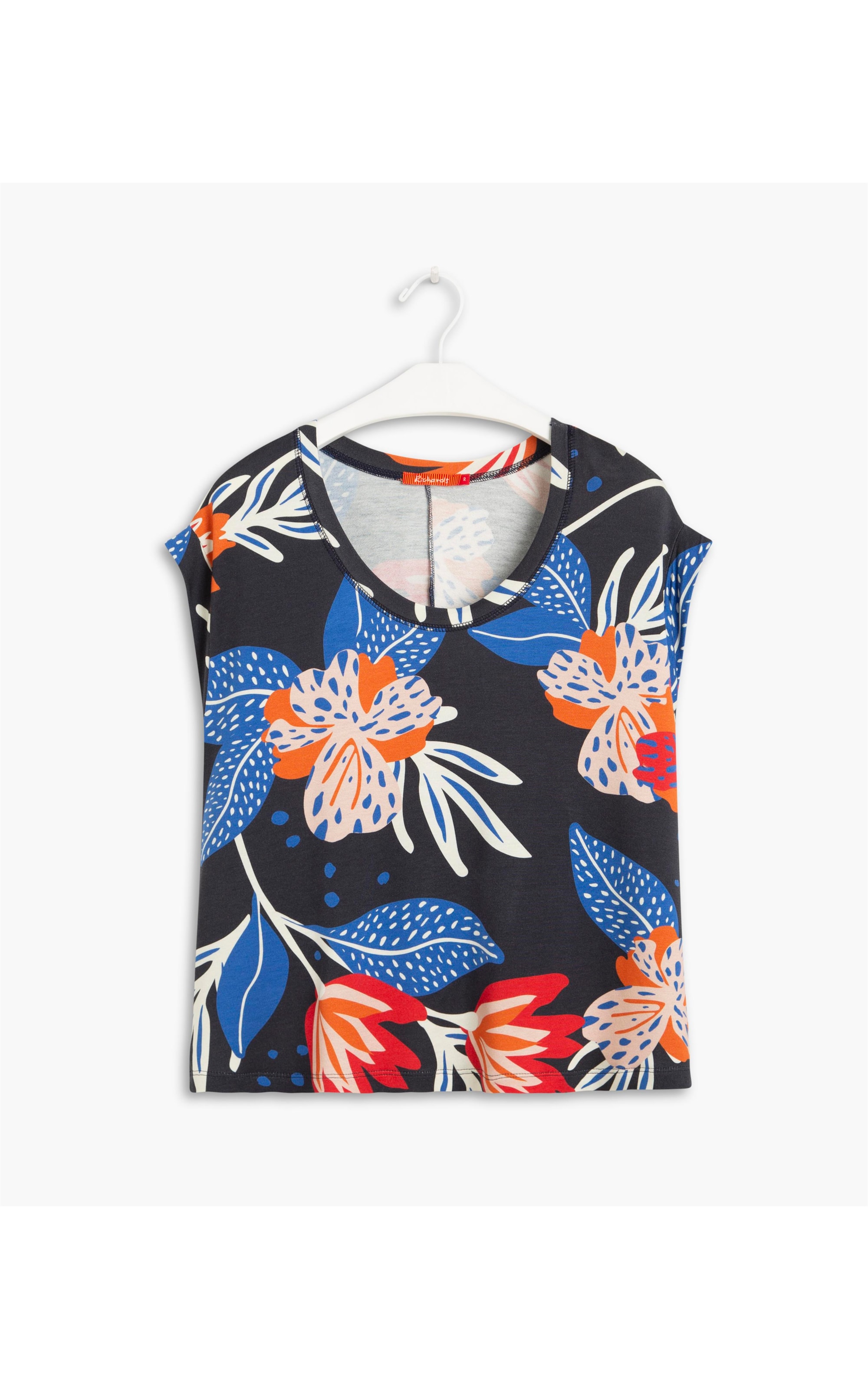 Blusa Isola Est New Floral Azul Marinho