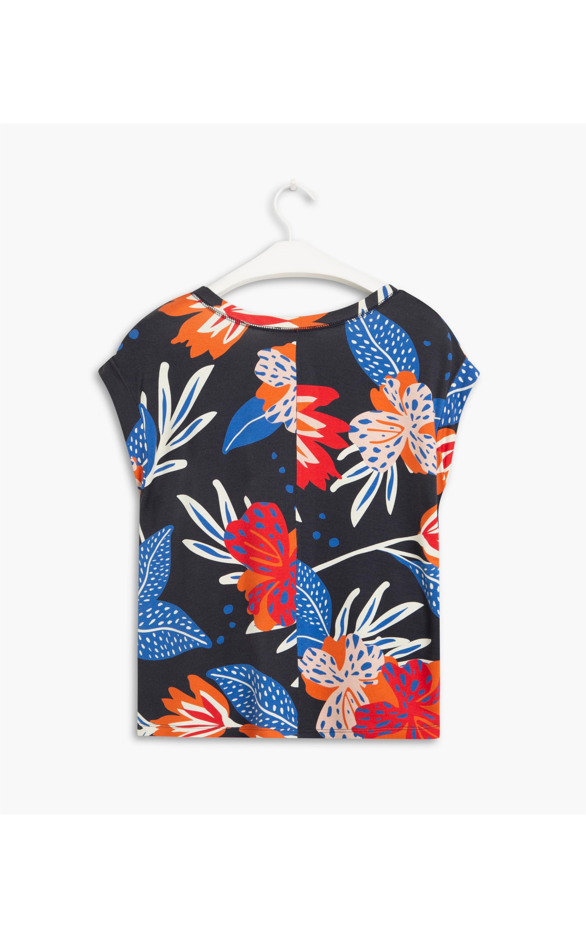 Blusa Isola Est New Floral Azul Marinho