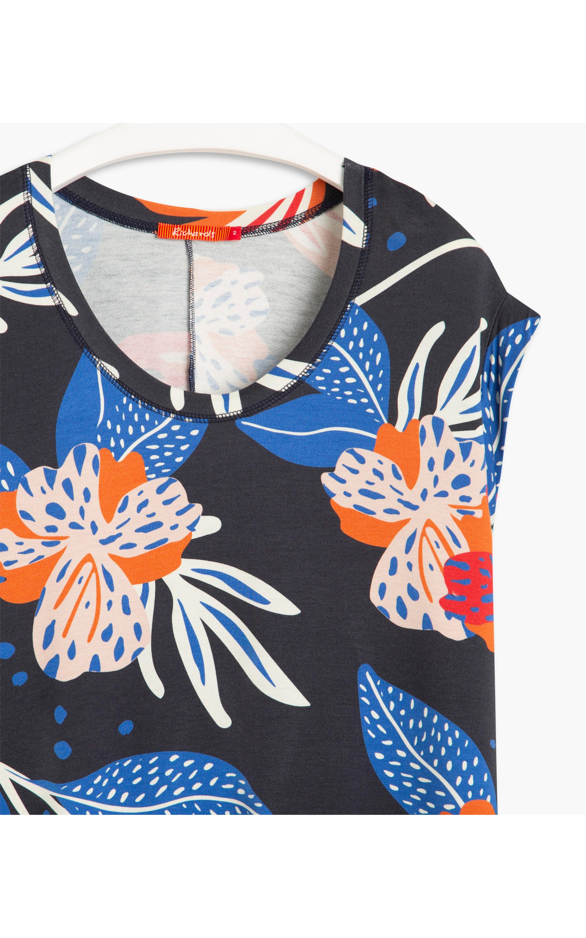 Blusa Isola Est New Floral Azul Marinho