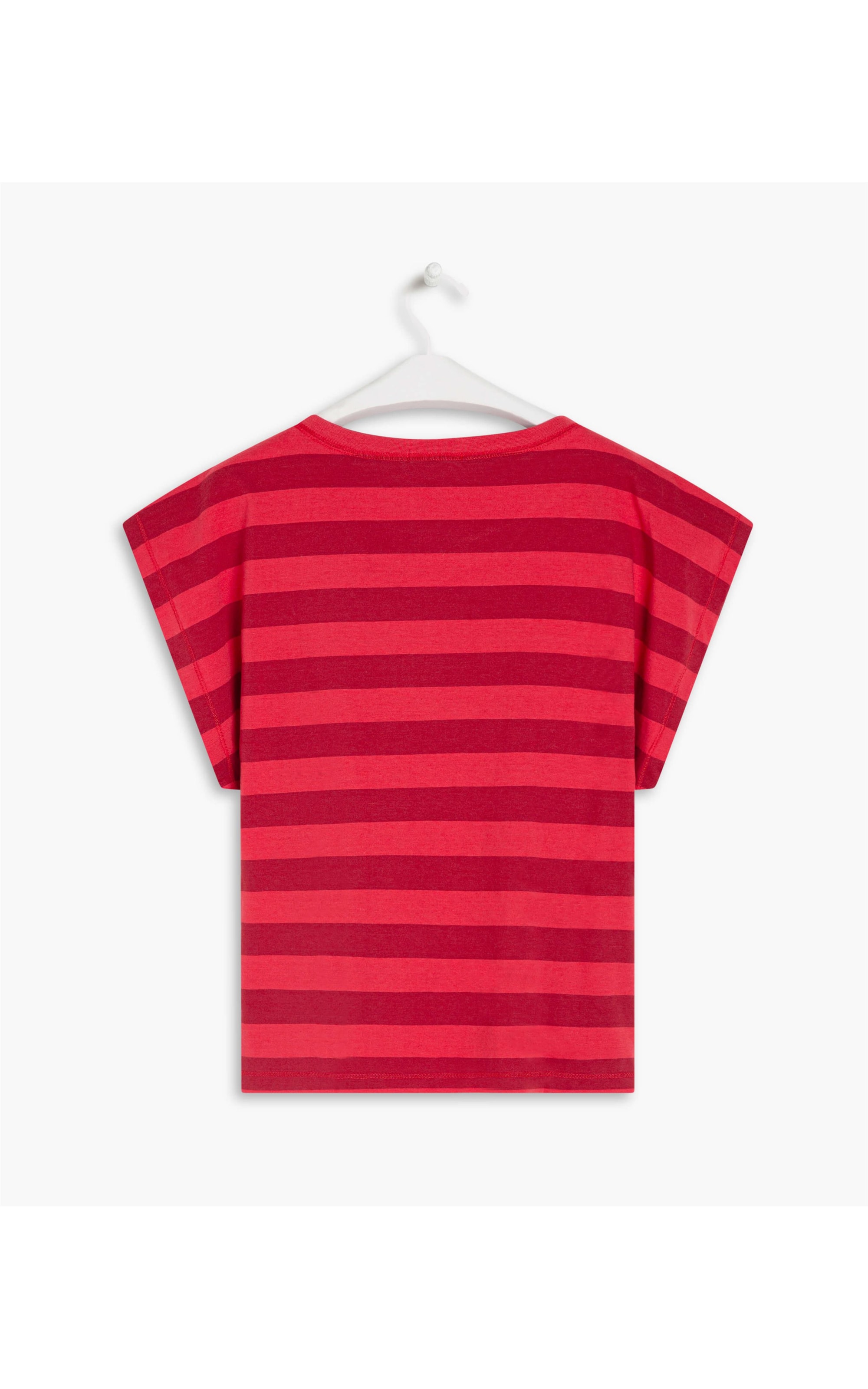 Blusa Jordana Listrada Algodão Cereja