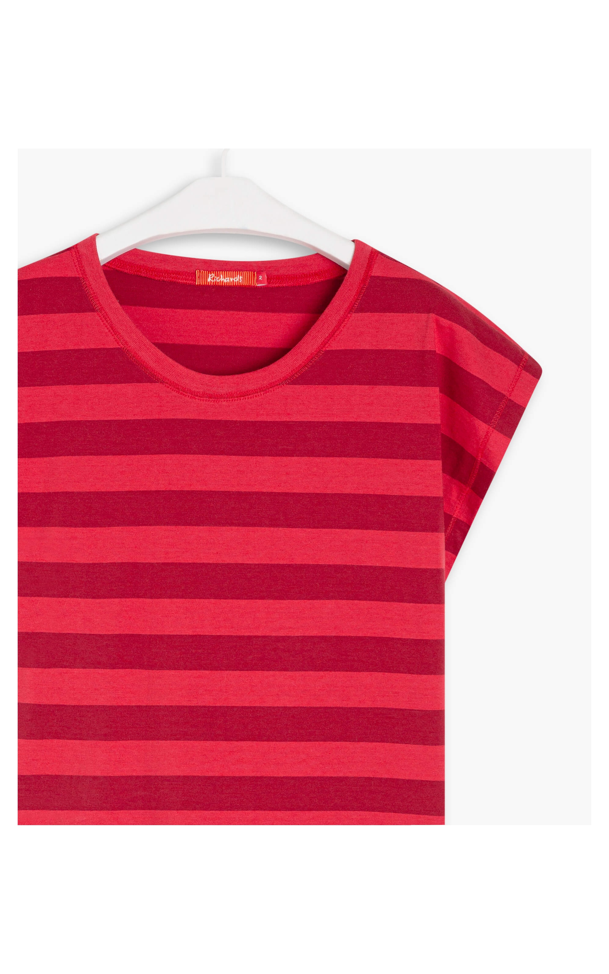 Blusa Jordana Listrada Algodão Cereja
