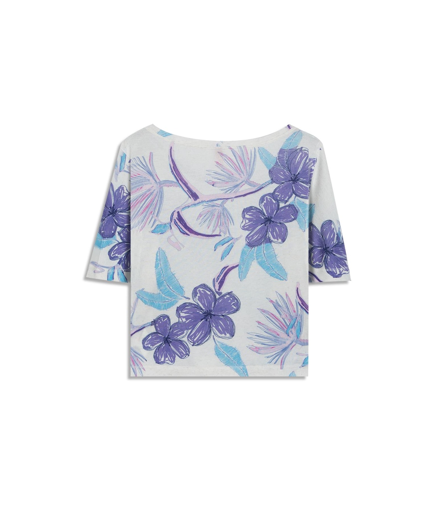 Blusa Julie Estampa Caete Lb Branco