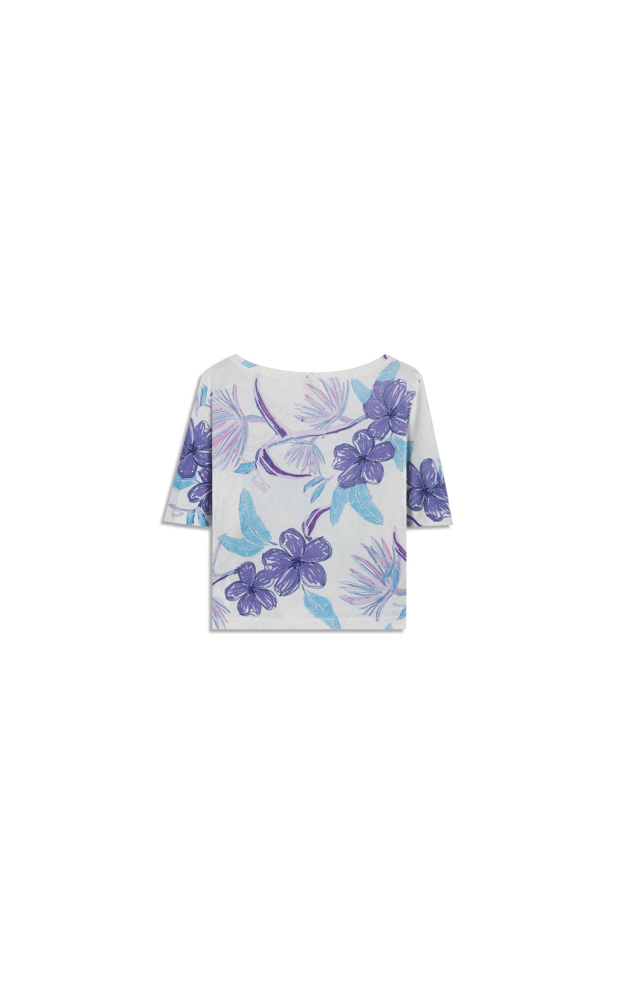 Blusa Julie Estampa Caete Lb Branco