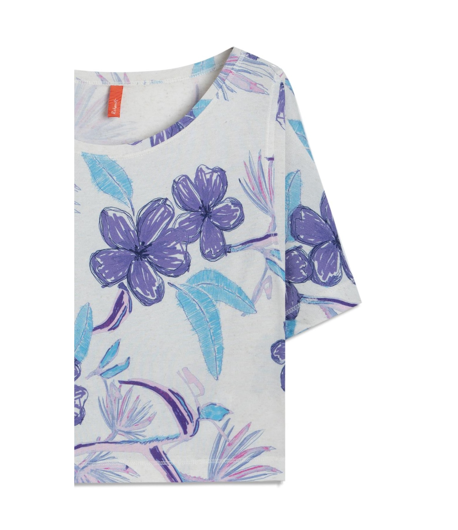 Blusa Julie Estampa Caete Lb Branco
