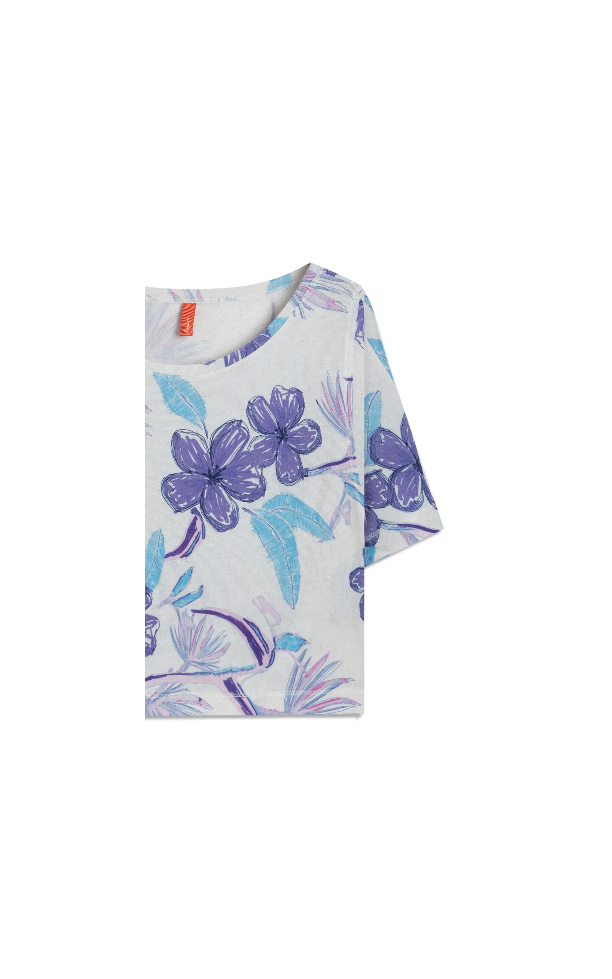 Blusa Julie Estampa Caete Lb Branco
