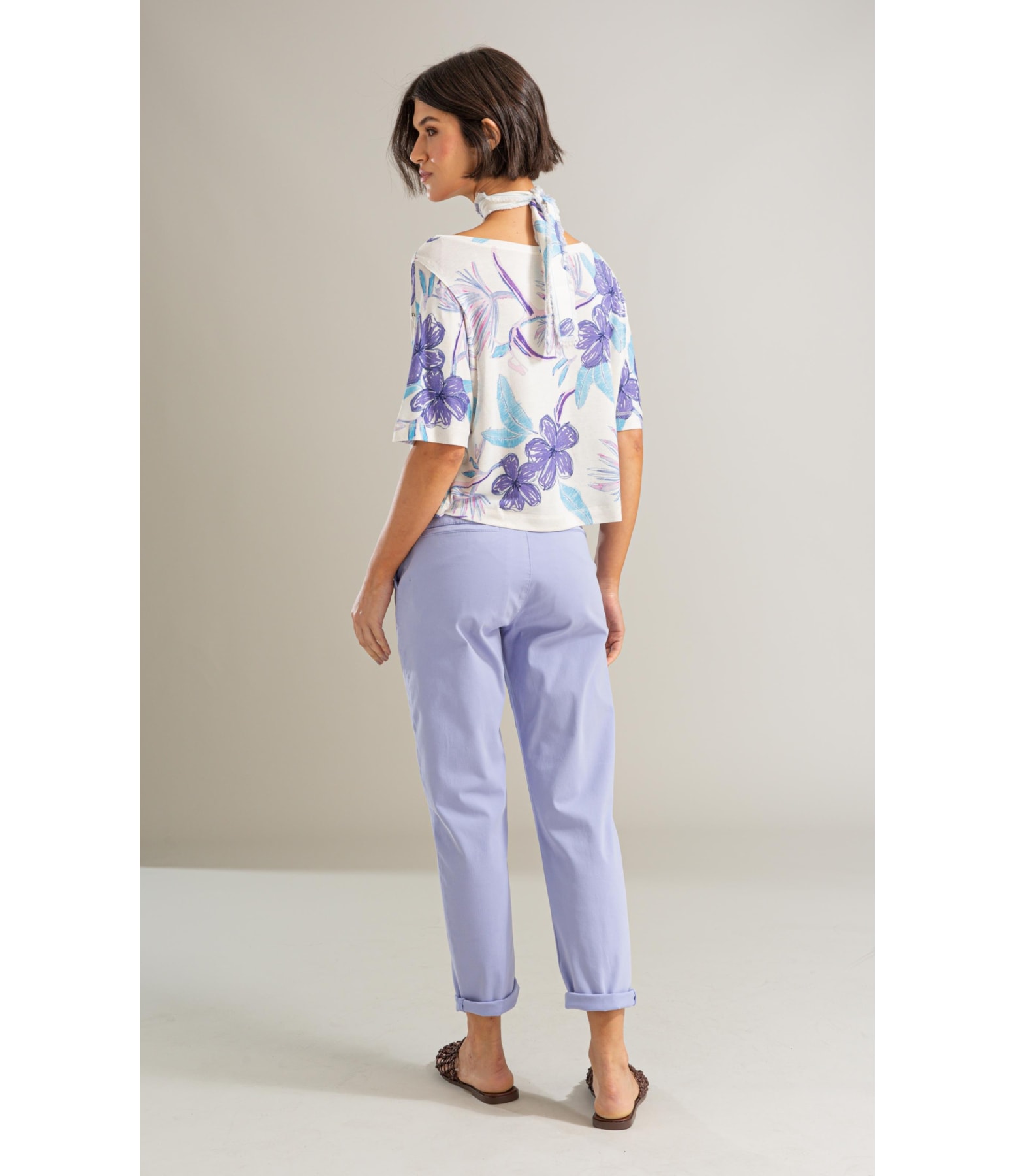 Blusa Julie Estampa Caete Lb Branco