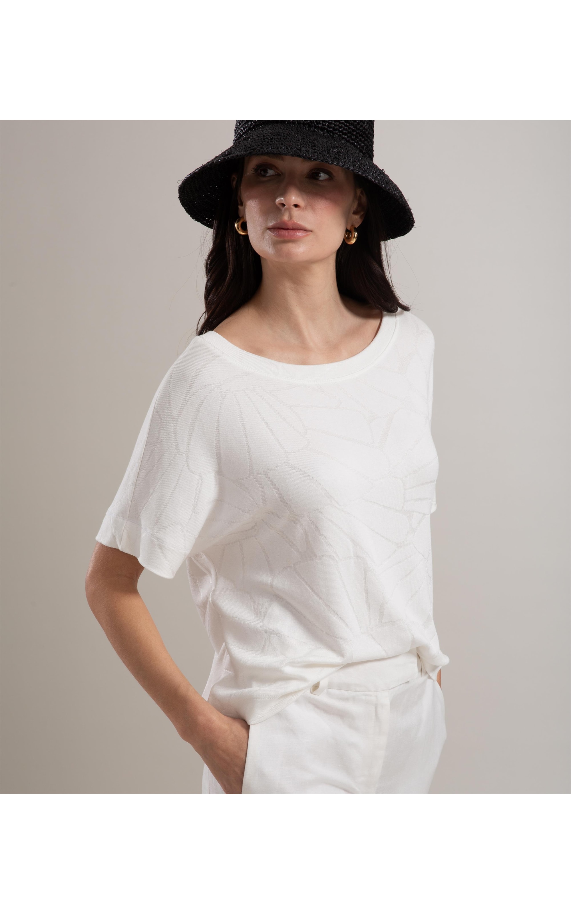 Blusa Julie Jacquard Off White