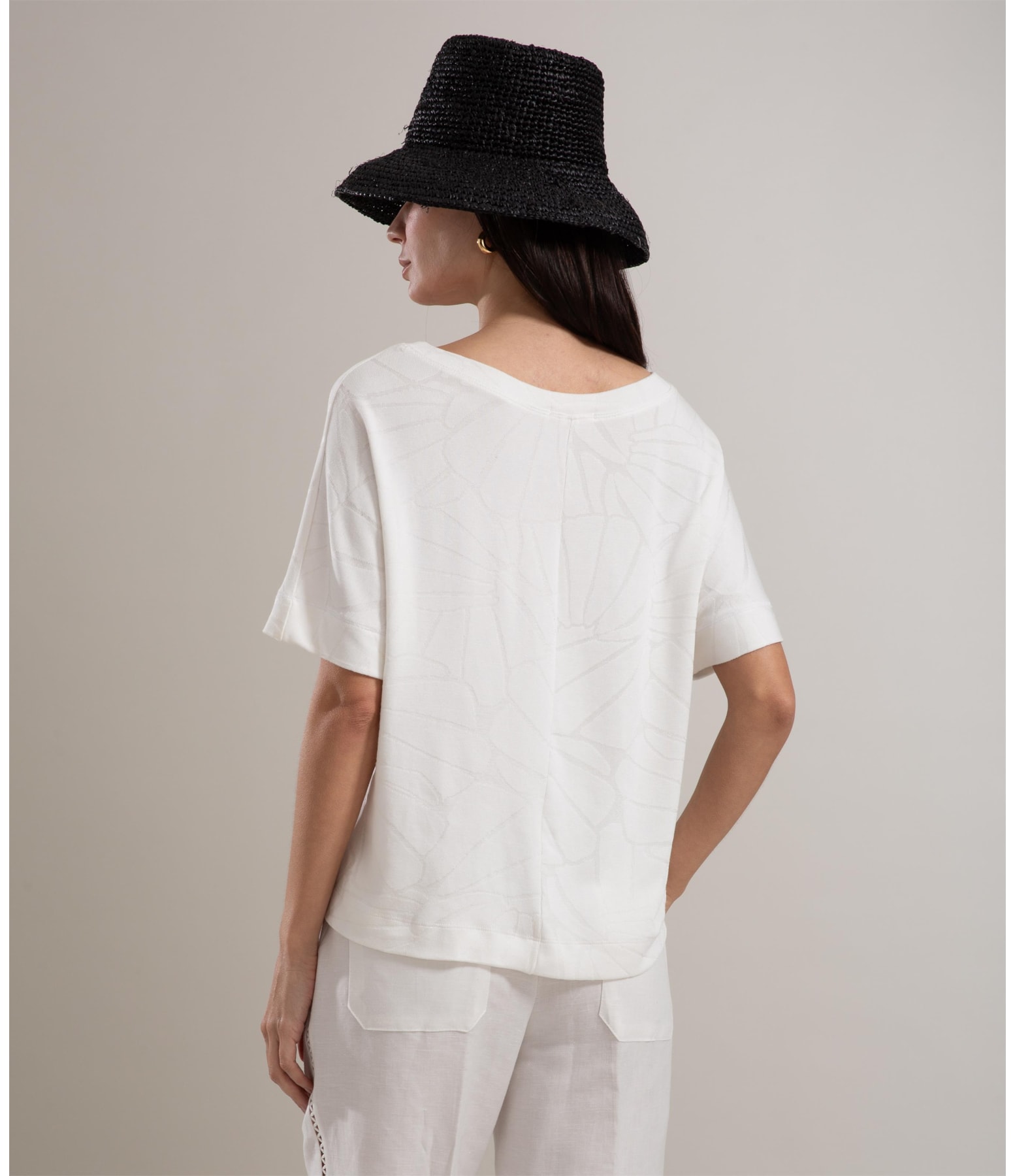 Blusa Julie Jacquard Off White