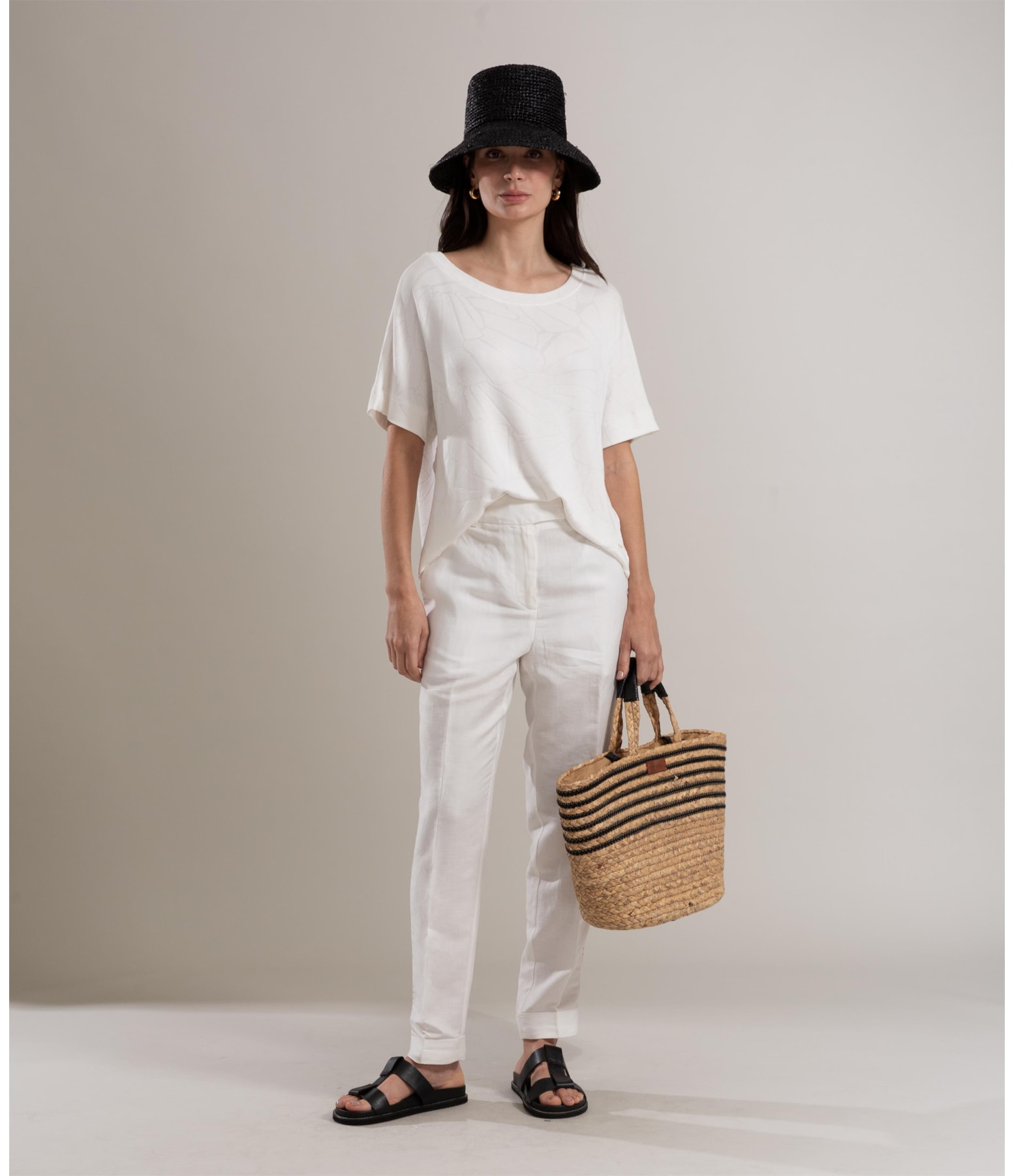 Blusa Julie Jacquard Off White
