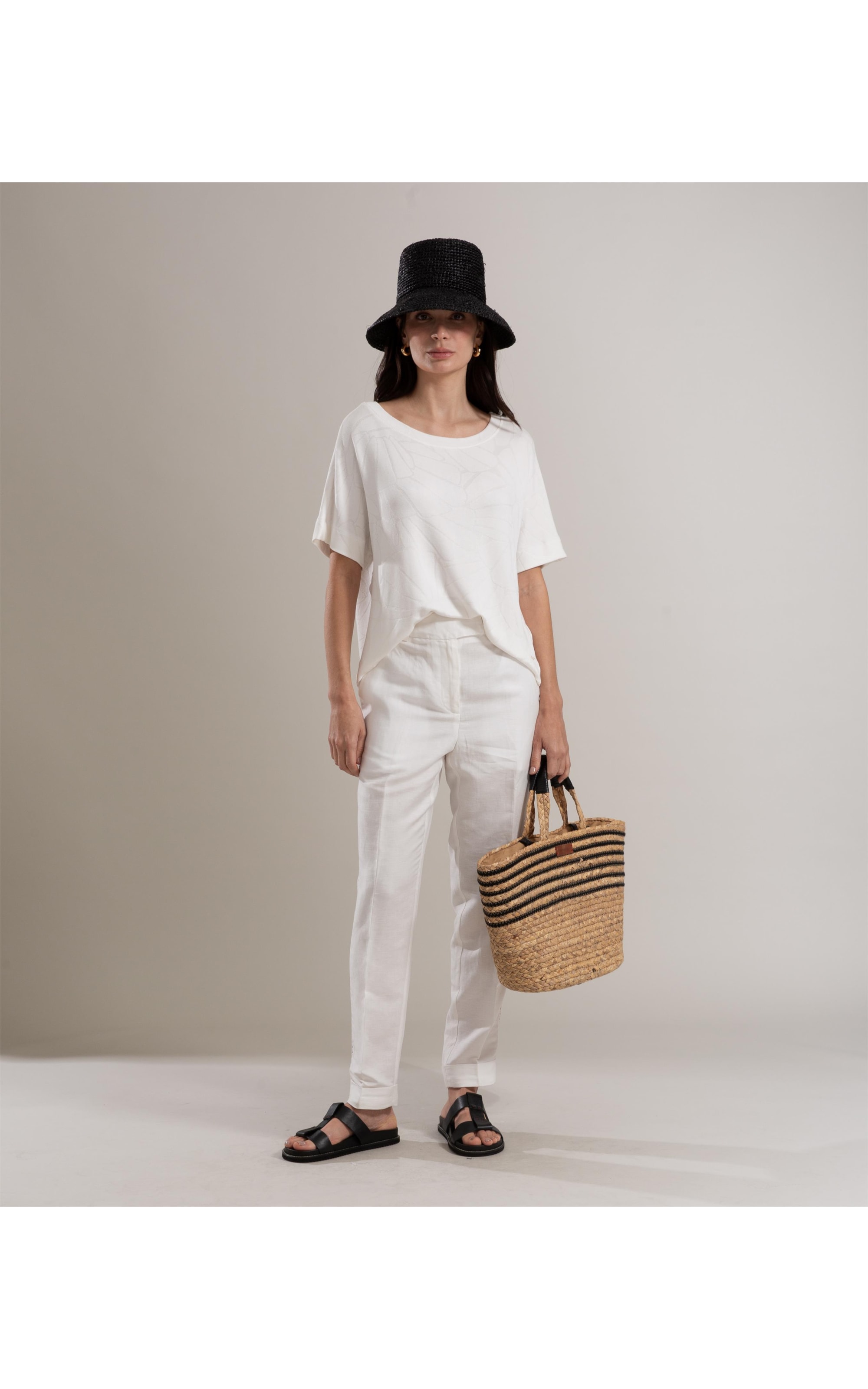 Blusa Julie Jacquard Off White