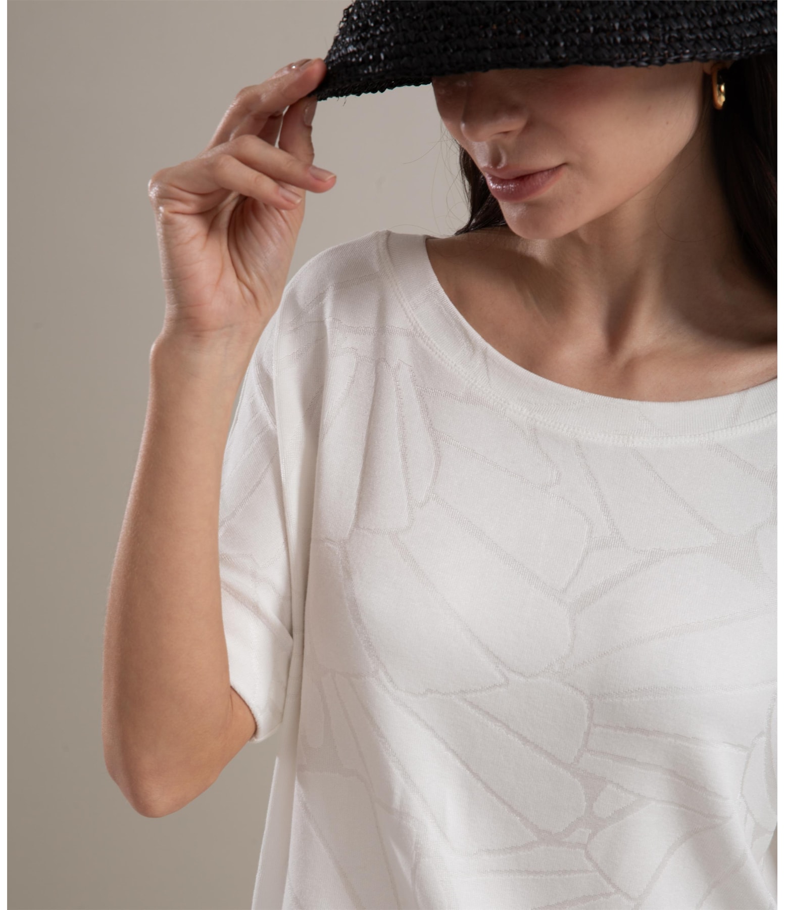 Blusa Julie Jacquard Off White