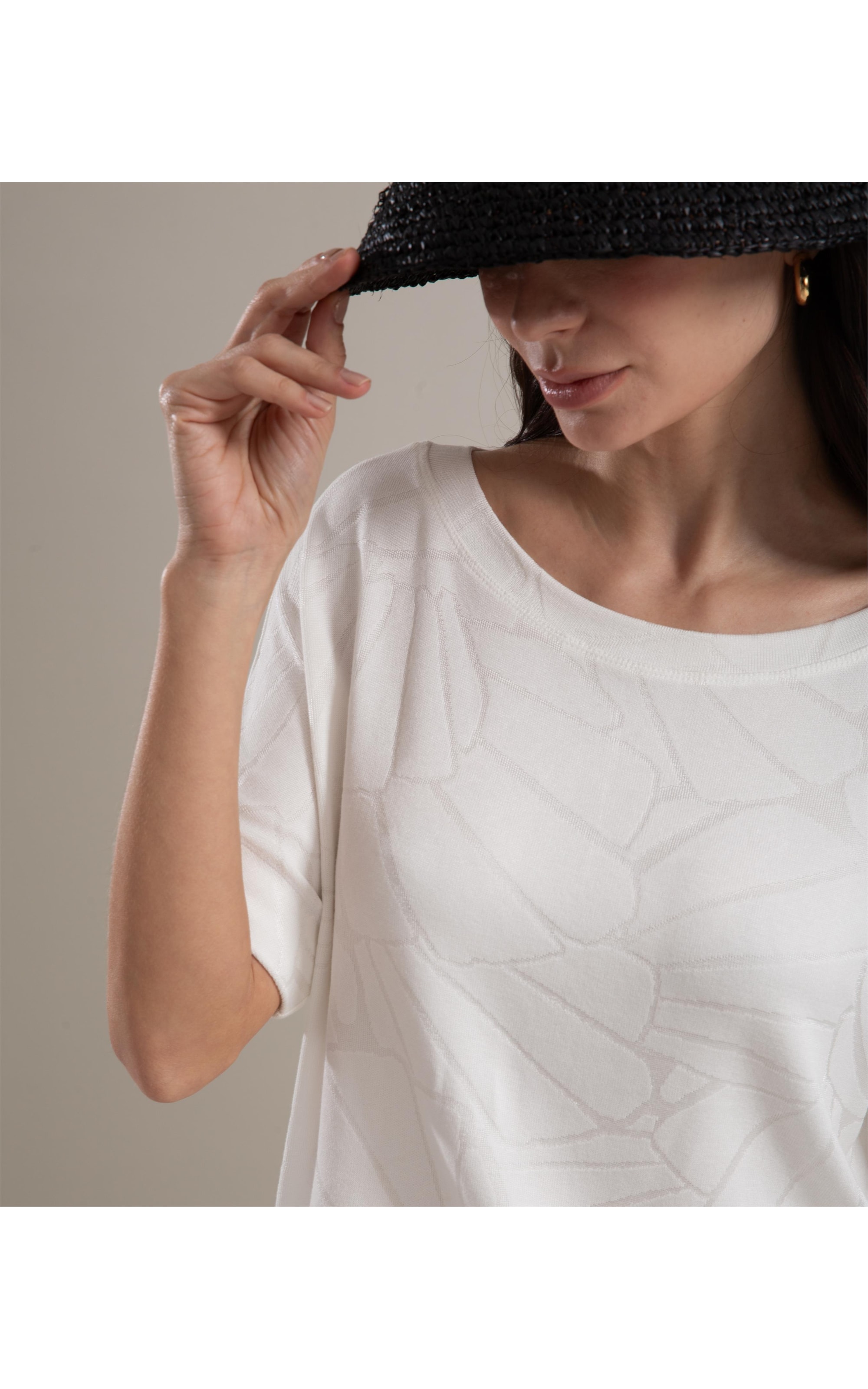 Blusa Julie Jacquard Off White