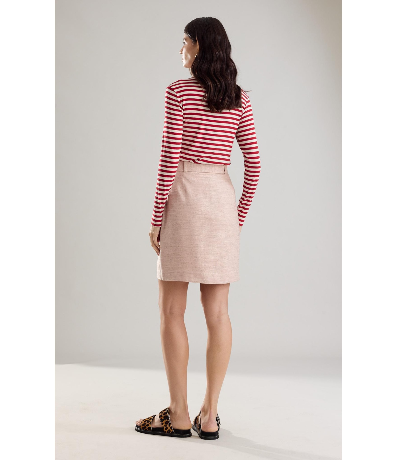 Blusa Julie Listrada Ml Vermelho