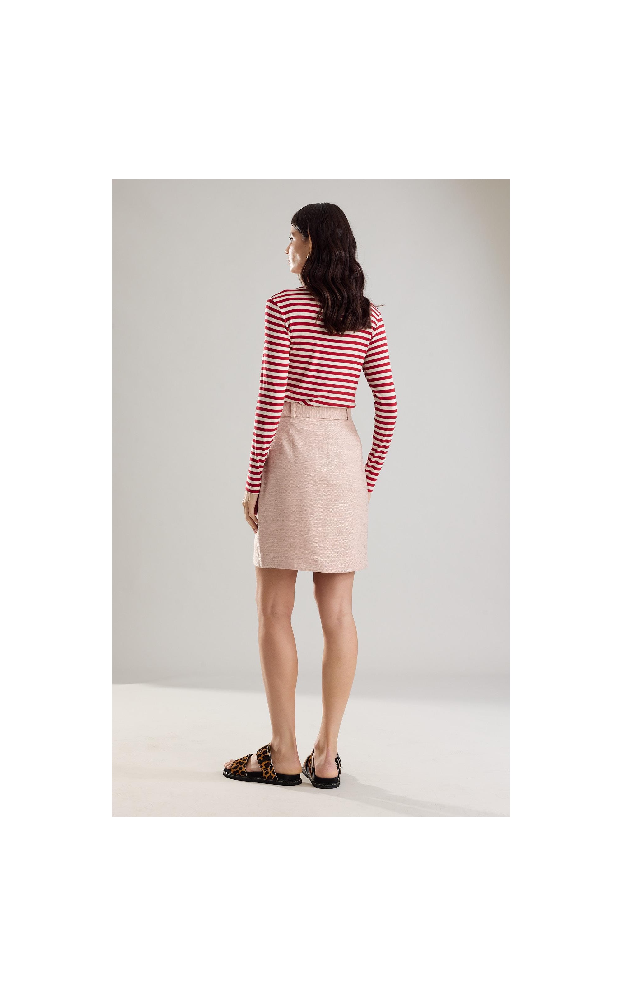 Blusa Julie Listrada Ml Vermelho