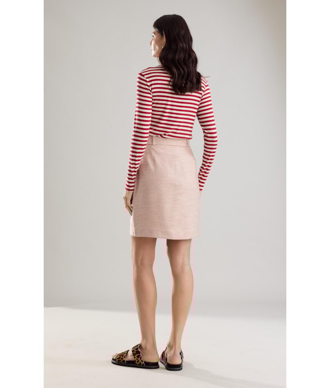 Blusa Julie Listrada Ml Vermelho