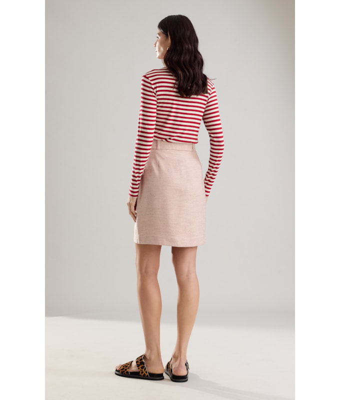 Blusa Julie Listrada Ml Vermelho