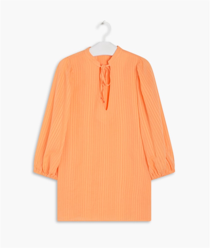  Blusa Kali Stripe Voil de Al Laranja