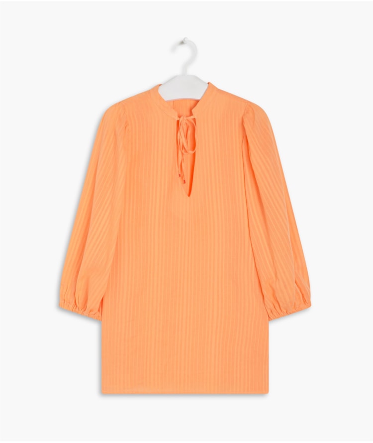  Blusa Kali Stripe Voil de Al Laranja