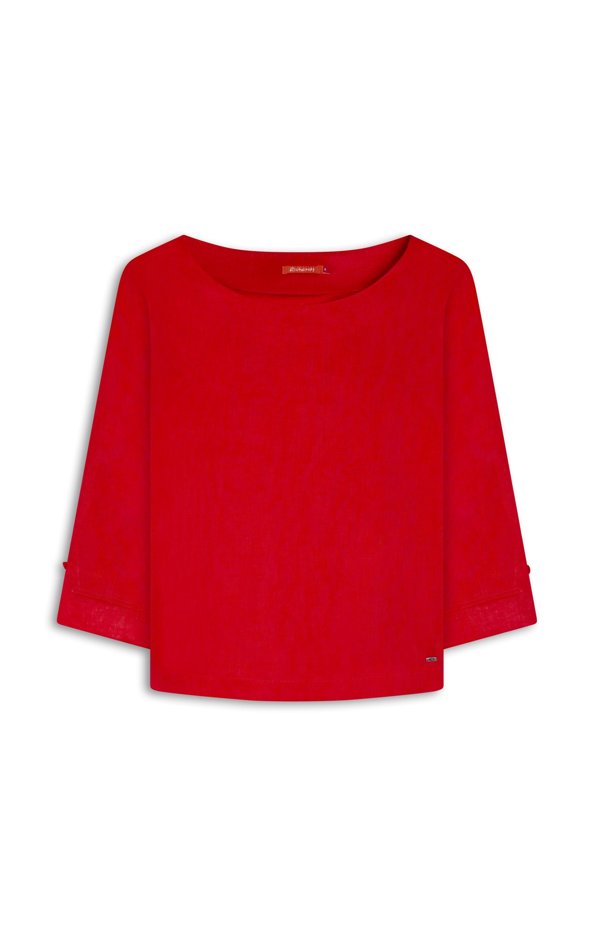 Blusa Lauren  Puro Linho Vermelho