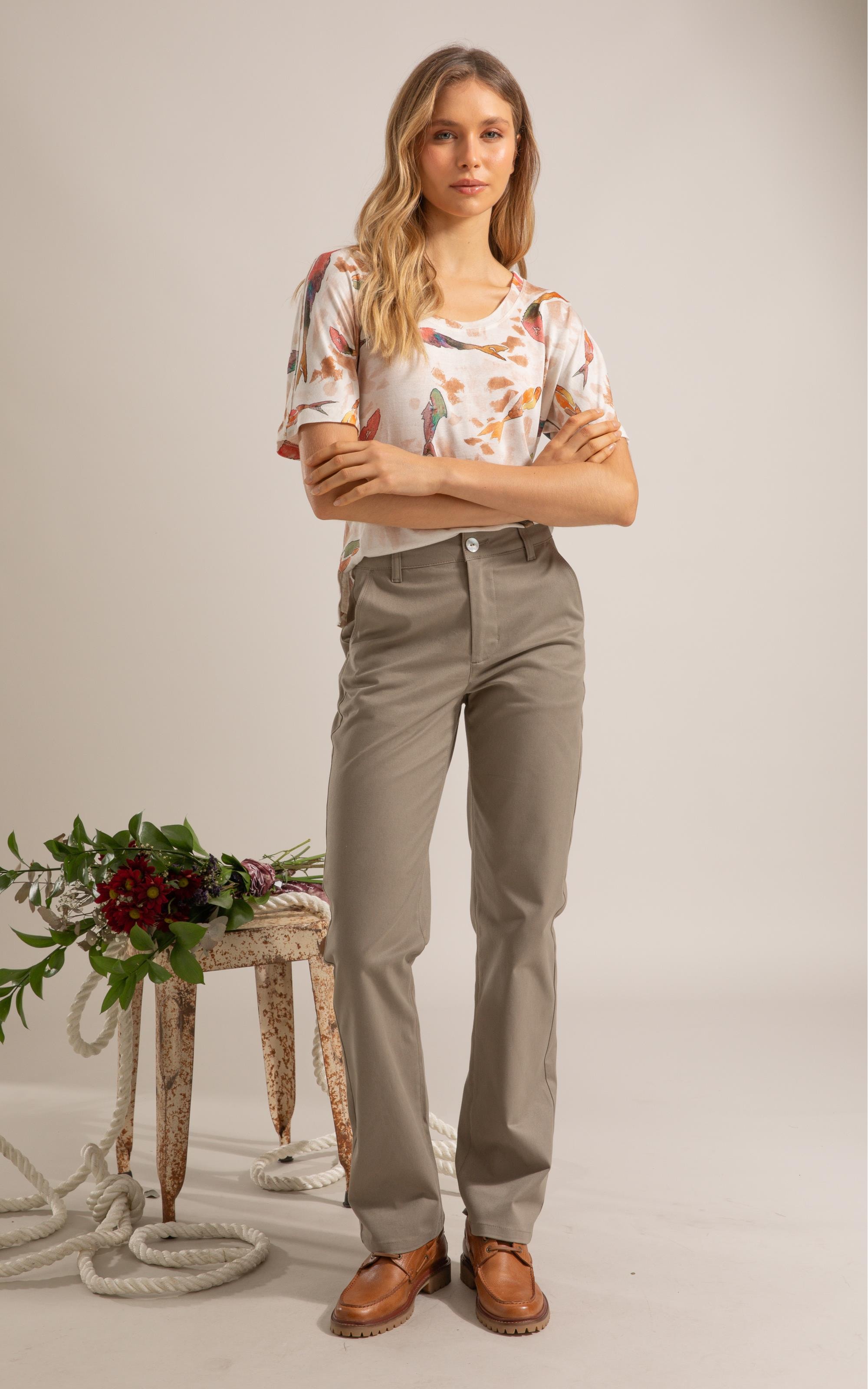 Blusa Lexi Estampa Pesce Lb Marrom