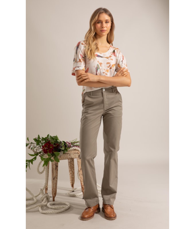 Blusa Lexi Estampa Pesce Lb Marrom