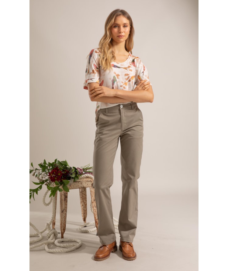 Blusa Lexi Estampa Pesce Lb Marrom