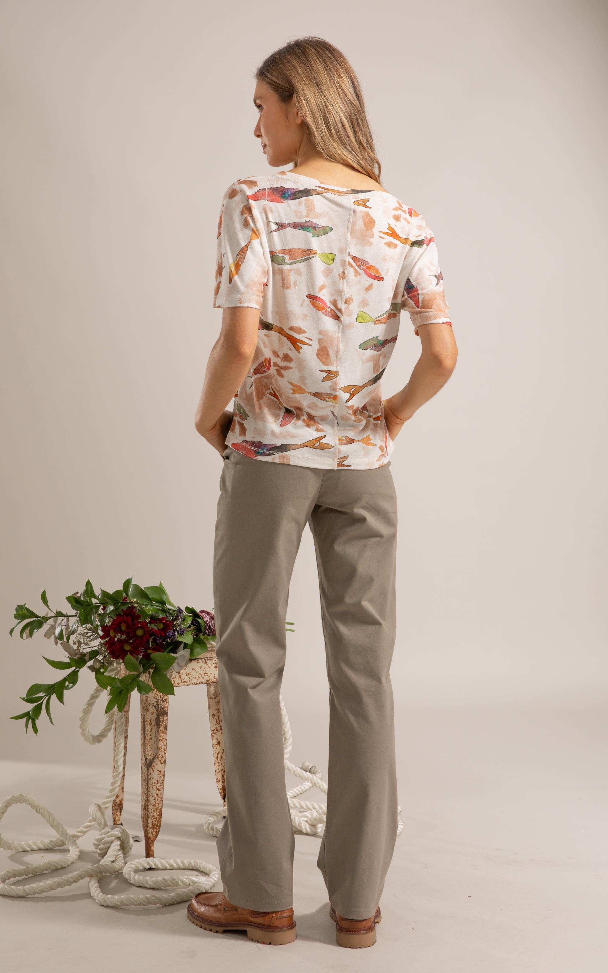 Blusa Lexi Estampa Pesce Lb Marrom