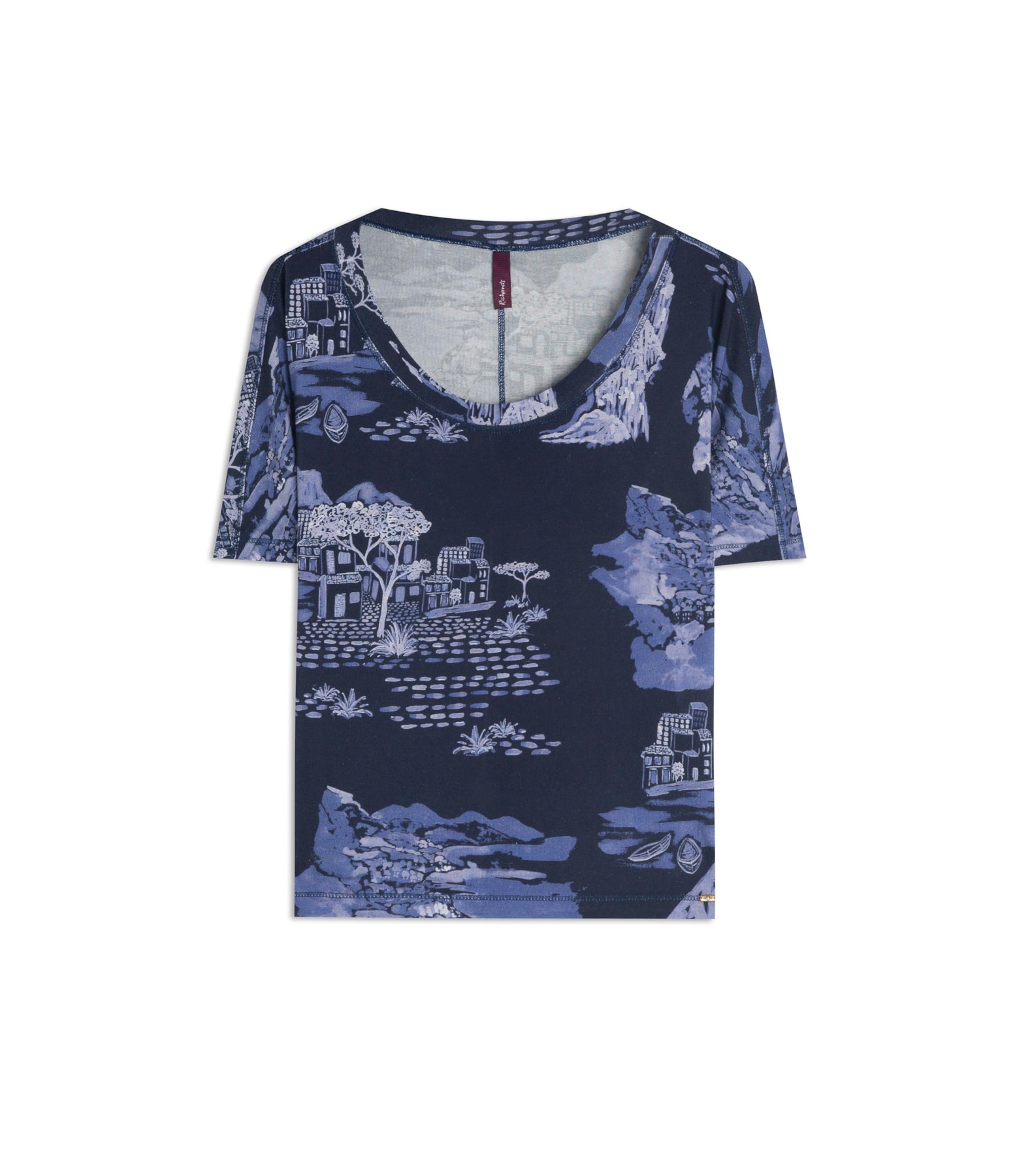 Blusa Lexi Estampa Spiaggia Lb Purple Blue