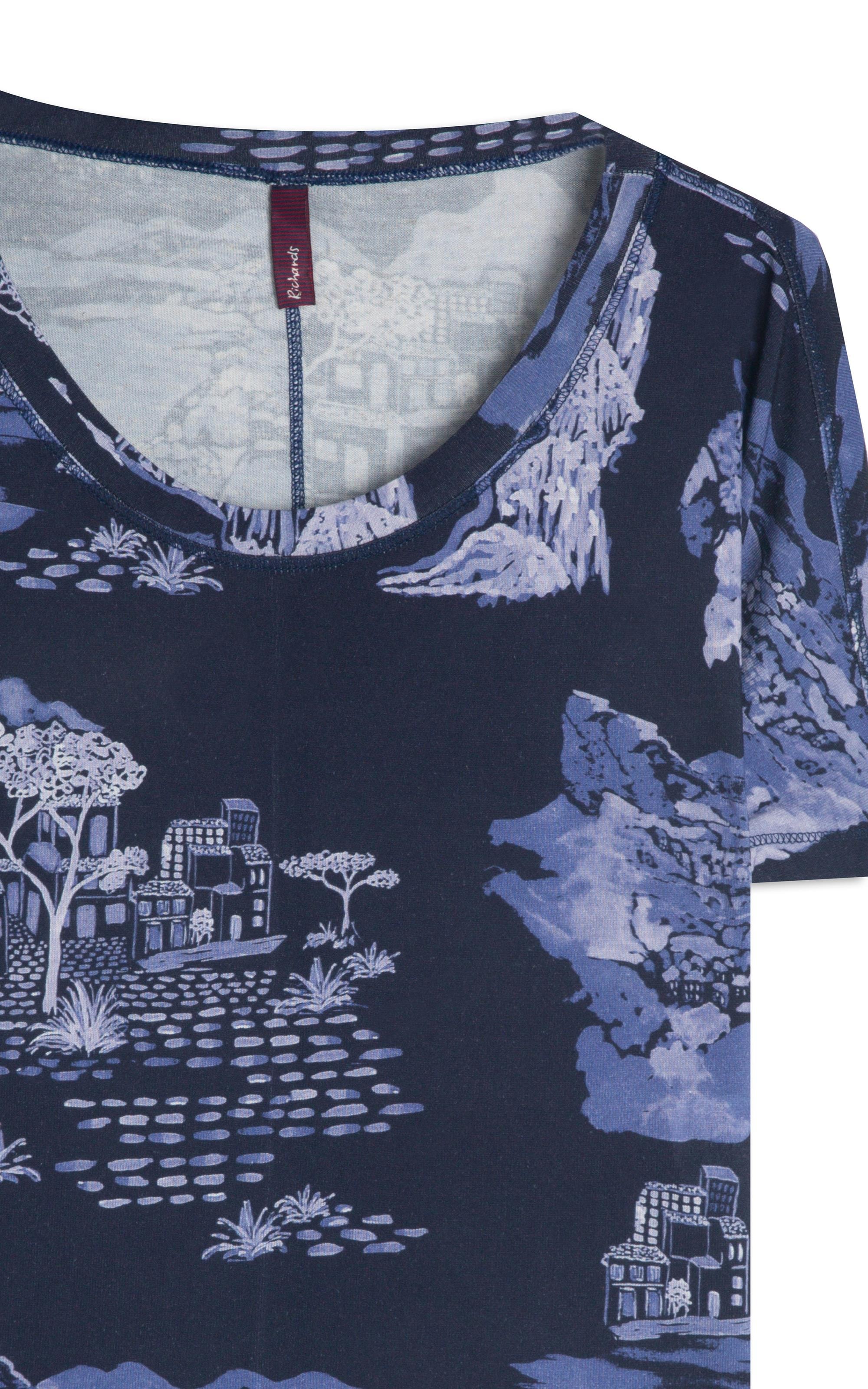 Blusa Lexi Estampa Spiaggia Lb Purple Blue