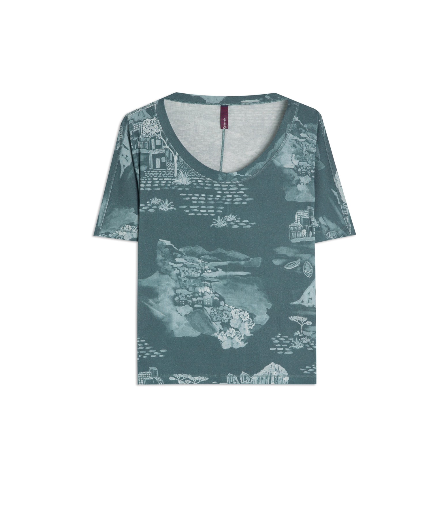 Blusa Lexi Estampa Spiaggia Lb Verde Army