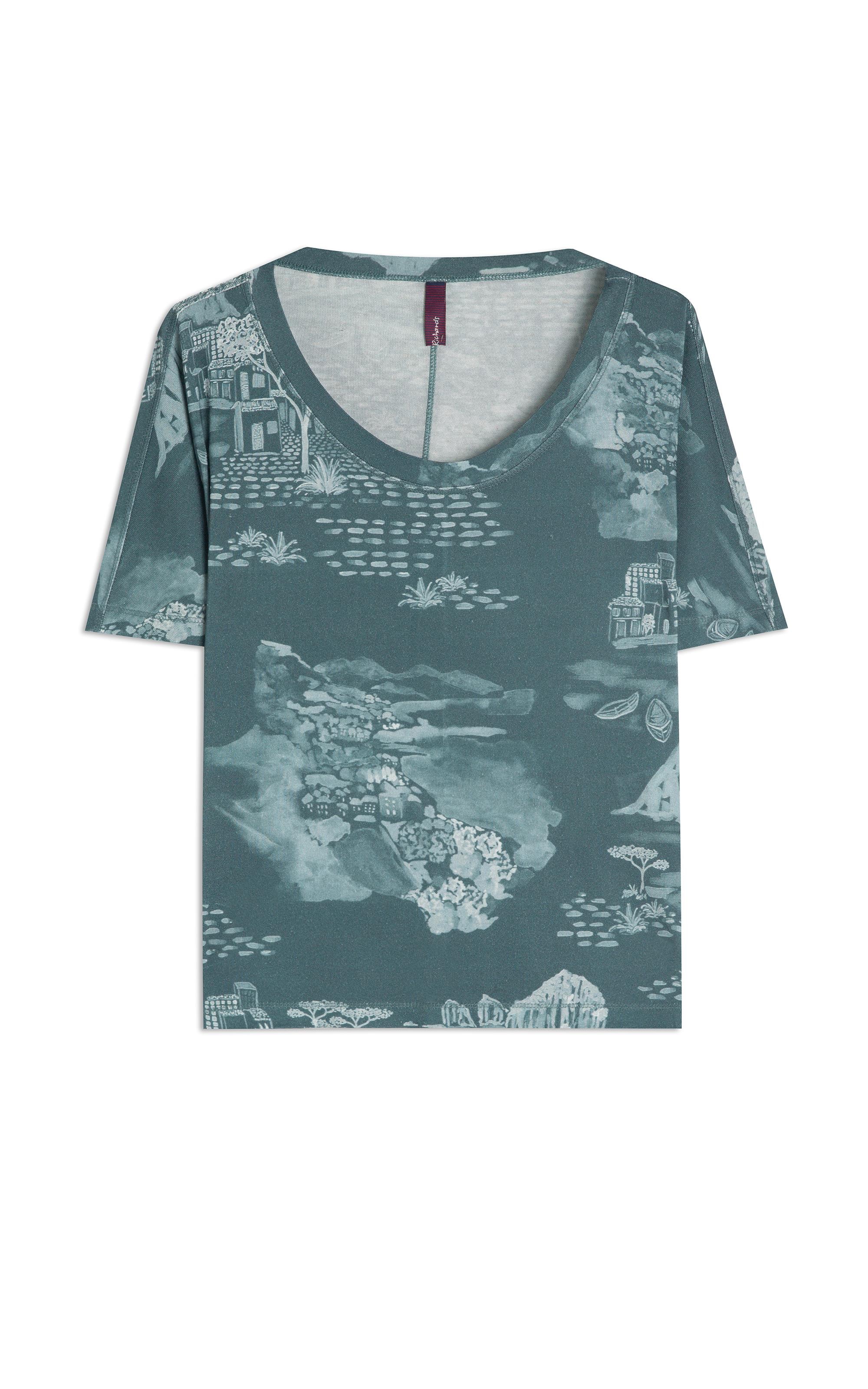 Blusa Lexi Estampa Spiaggia Lb Verde Army