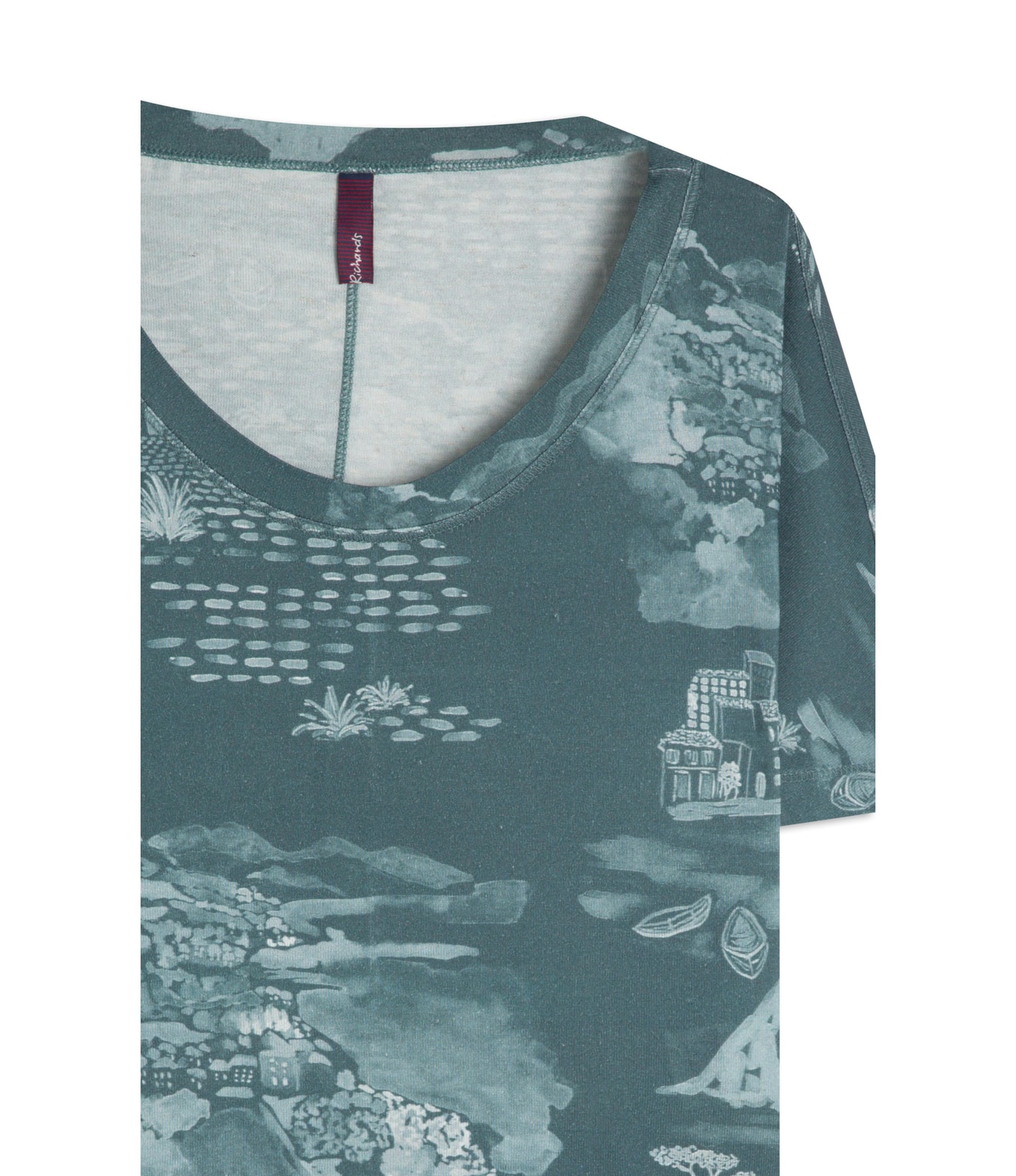 Blusa Lexi Estampa Spiaggia Lb Verde Army