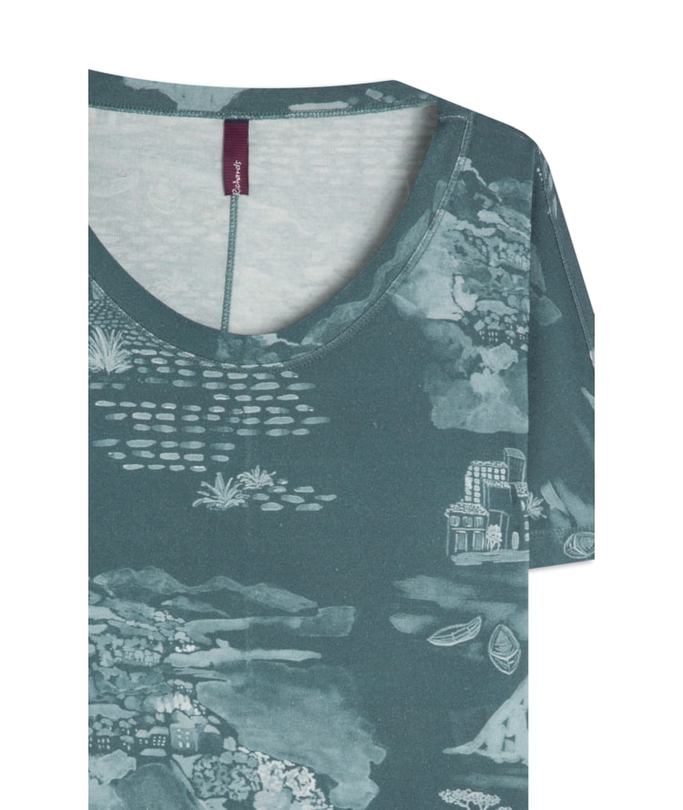 Blusa Lexi Estampa Spiaggia Lb Verde Army