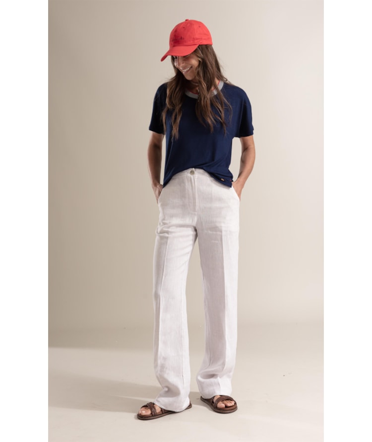 Blusa Lexi Retilínea Friso Marinho