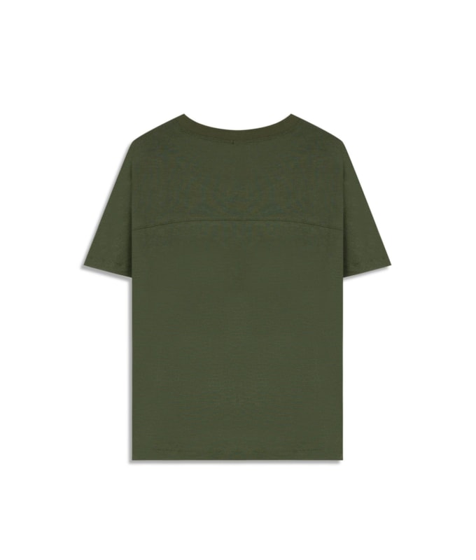 Blusa Lexi Retilinea Lisa Mc Verde Militar