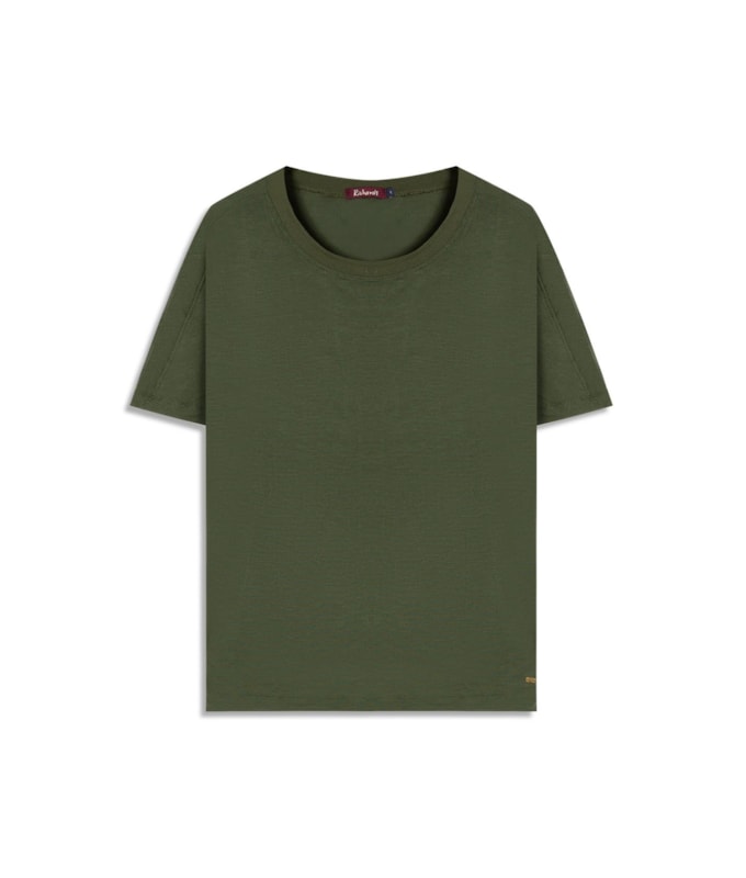 Blusa Lexi Retilinea Lisa Mc Verde Militar