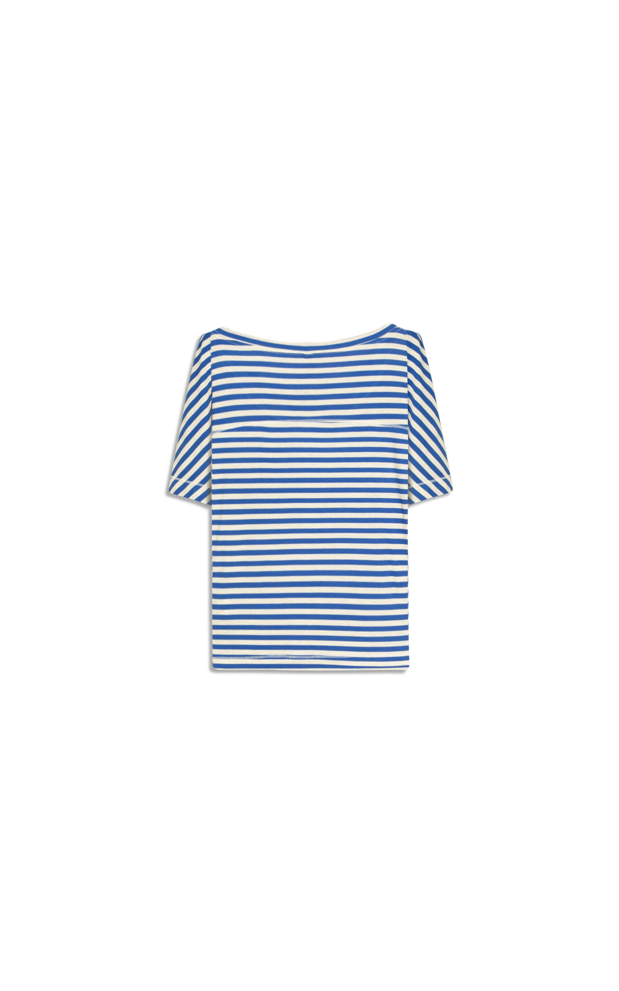 Blusa Lexy Listrada Linho Azul Bic