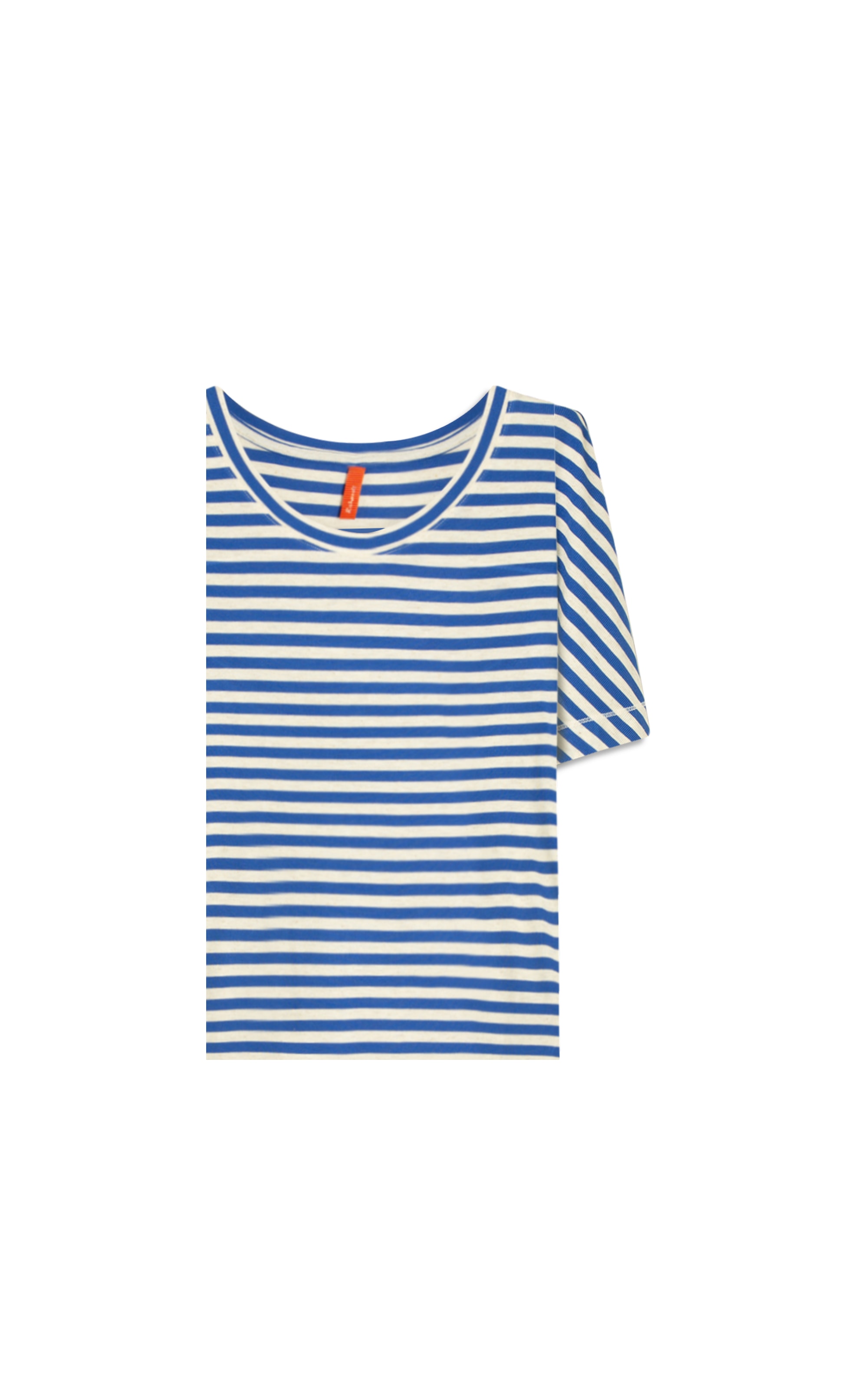 Blusa Lexy Listrada Linho Azul Bic