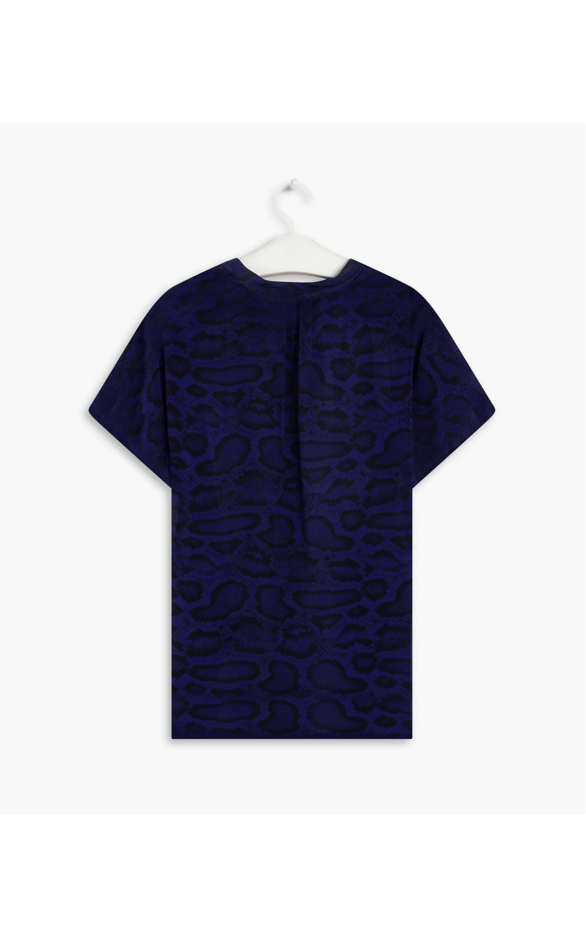 Blusa Liana Visc Est Croco Elétrico Azul Bic