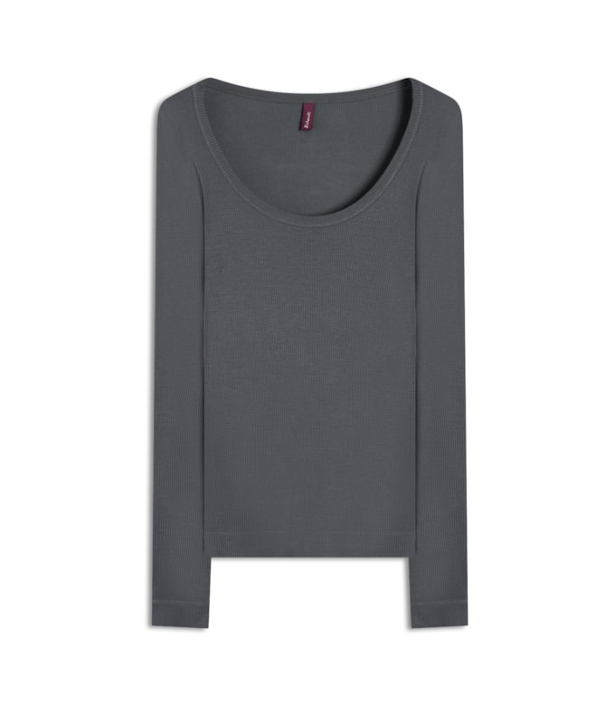 Blusa Ligia Ml Cinza Azulado